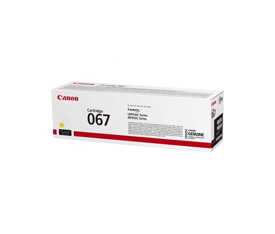 Canon TONER 067 žlutá pro i-SENSYS LBP631Cw, LBP633Cdwa, MF651Cw, MF655Cdw, MF657Cdw (1250 str.)