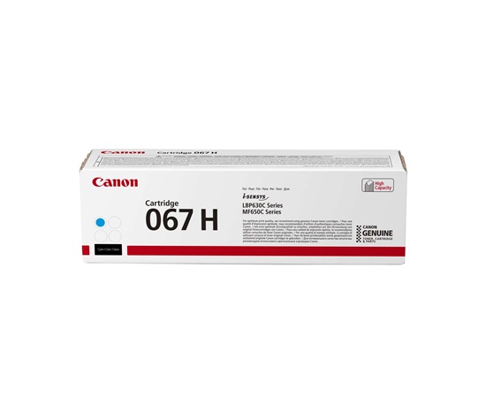 Canon TONER 067H azurová i-SENSYS LBP631Cw, LBP633Cdw, MF651Cw, MF655Cdw, MF657Cdw (2350 str.)
