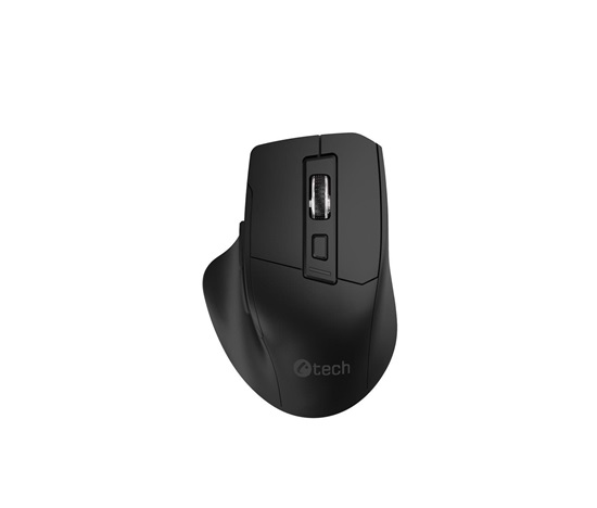 C-TECH myš Ergo WLM-05, bezdrátová, 1600DPI, 6 tlačítek, USB nano receiver, černá