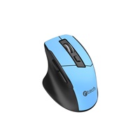 C-TECH myš Ergo WLM-05, bezdrátová, 1600DPI, 6 tlačítek, USB nano receiver, modrá