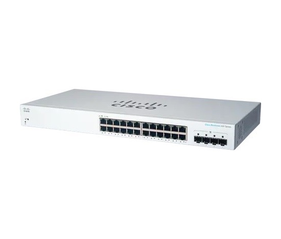 Cisco switch CBS220-24T-4G-UK (24xGbE,4xSFP,fanless) - REFRESH
