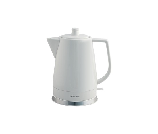 Orava VK-3813 W rychlovarná konvice, 1500 W, 1.5 l, kermická, automatické vypnutí, bílá