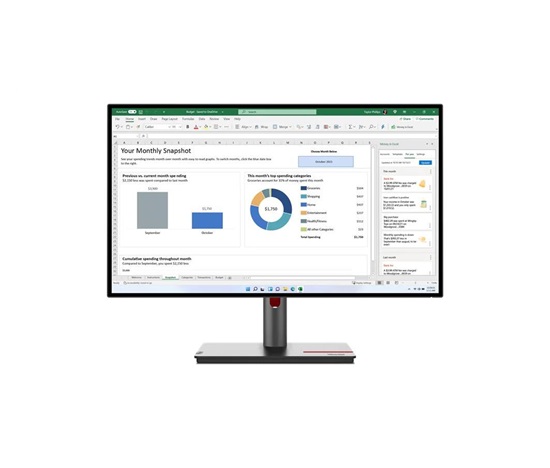 LENOVO LCD P24Q-30 - 23.8",IPS,matný,16:9,2560x1440,178/178,4ms/6ms,300cmd,1000:1,HDMI,DP,VESA,Pivot