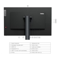 LENOVO LCD P24h-30 - 23.8",IPS,matný,16:9,2560x1440,300cd,4ms/6ms,1000:1,USB-C,HDMI,RJ45,DP,VESA,Pivot