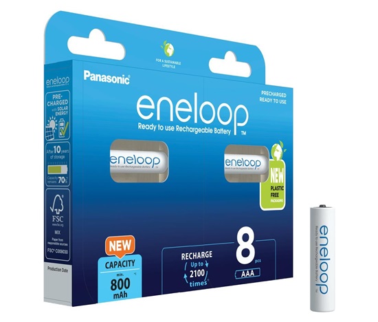 PANASONIC HR03 AAA 4MCCE/8BE ENELOOP N, 800 mAh (Blistr 8ks)