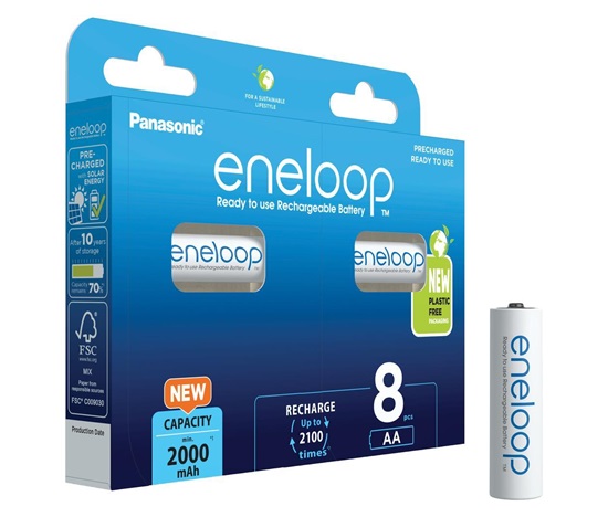 PANASONIC HR6 AA 3MCCE/8BE ENELOOP N, 2000 mAh (Blistr 8ks)