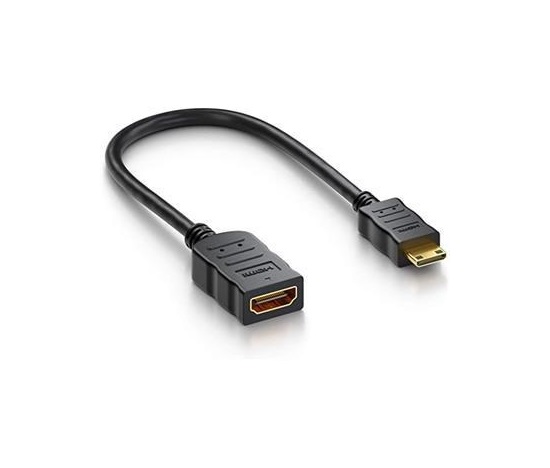 PremiumCord Flexi adaptér HDMI Typ A samice - mini HDMI Typ C samec pro ohebné zapojení