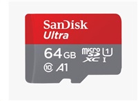 SanDisk MicroSDXC karta 64GB Ultra (140 MB/s, A1 Class 10 UHS-I) + adaptér