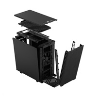 FRACTAL DESIGN skříň Define 7 Mini Black Solid, USB 3.1 Type-C, 2x USB 3.0, bez zdroje, mATX