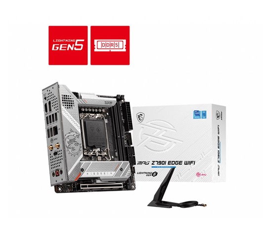 MSI MB Sc LGA1700 MPG Z790I EDGE WIFI, Intel Z790, 2xDDR5, 1xDP, 1xHDMI, WI-FI, mini-ITX