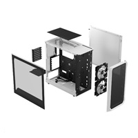 FRACTAL DESIGN skříň Focus 2 RGB White TG Clear Tint, 2x USB 3.0, bez zdroje, mATX