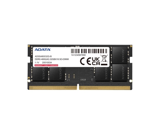ADATA SODIMM DDR5 16GB 4800MHz CL40, Single Tray