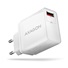 AXAGON ACU-QC19W, QC nabíjačka do siete 19W, 1x port USB-A, QC3.0/AFC/FCP/SMART, biela