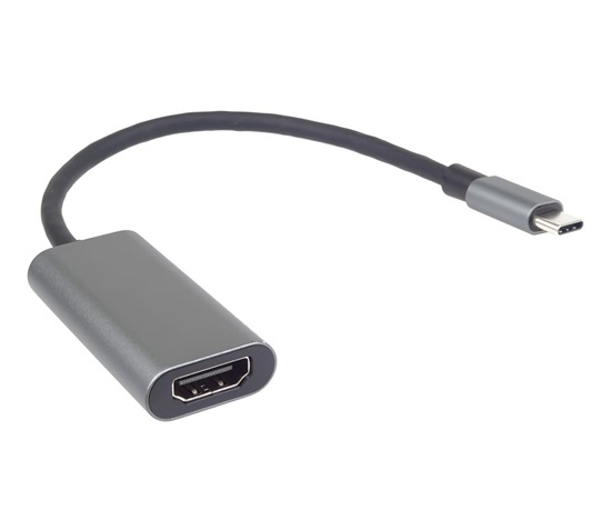 PremiumCord Převodník USB-C na HDMI, rozlišení 4K a FULL HD 1080p, kovové pouzdro