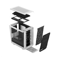FRACTAL DESIGN skříň Meshify 2 Mini White TG Clear Tint, USB 3.1 Type-C, 2x USB 3.0, bez zdroje, mATX