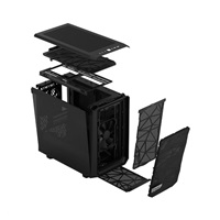 FRACTAL DESIGN skříň Meshify 2 Nano Black TG Dark Tint, USB 3.1 Type-C, 2x USB 3.0, bez zdroje, miniITX