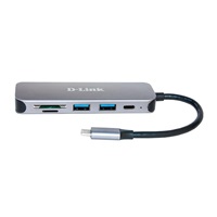 D-Link DUB-2325 USB-C Hub with SD/microSD Card Reader, 2x USB3.0