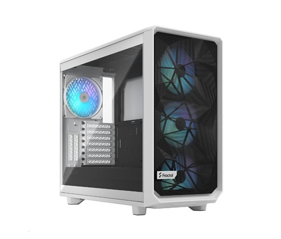 FRACTAL DESIGN skříň Meshify 2 RGB White TG Clear Tint, USB 3.1 Type-C, 2x USB 3.0, bez zdroje, E-ATX