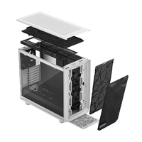FRACTAL DESIGN skříň Meshify 2 White TG Clear Tint, USB 3.1 Type-C, 2x USB 3.0, bez zdroje, E-ATX