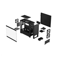 FRACTAL DESIGN skříň Pop Air RGB Black TG Clear Tint, 2x USB 3.0, bez zdroje, ATX