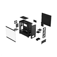 FRACTAL DESIGN skříň Pop XL Air RGB Black TG Clear Tint, 2x USB 3.0, bez zdroje, E-ATX