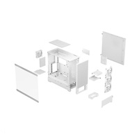 FRACTAL DESIGN skříň Pop XL Air RGB White TG Clear Tint, 2x USB 3.0, bez zdroje, E-ATX