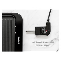 Orava Grillchef-5 elektrický stolní gril, 2000 W, 2 grilovací plochy, 60 až 220 °C, miska na okapávání