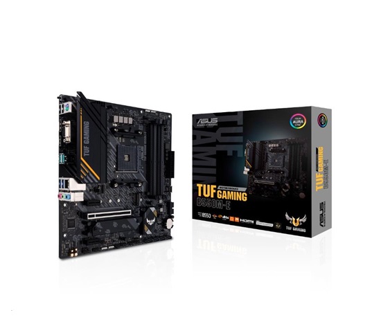 ASUS MB Sc AM4 TUF GAMING B550M-E, AMD B550, 4xDDR4, 1xDP, 1xHDMI, VGA, mATX