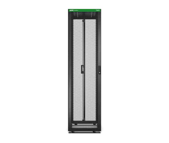 APC Easy Rack 600mm/48U/1000mm, with Roof, castors, feet and 4 Brackets, No Side panels, Bottom, black