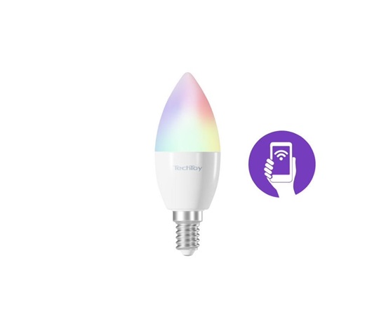 TechToy Smart Bulb RGB 6W E14 ZigBee-Bazar, poškozený obal