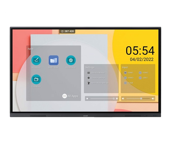 SHARP/NEC LCD 75" Precision Touch PN-L752B, 3840x2160, 350nit, 8,5ms, 16/7, VGA / USB-C / LAN / USB, Windows Ink
