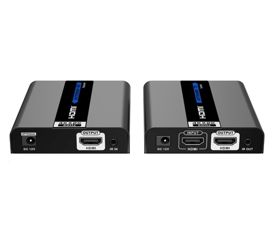 PremiumCord 4Kx2K@60Hz HDMI2.0 extender na 50m přes jeden kabel Cat6/6a/7 s lokálním HDMI výstupem