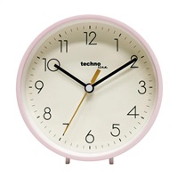 TechnoLine Modell H nástěnné hodiny, analogové, řízené krystalem, růžová