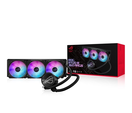 ASUS vodní chladič CPU AIO ROG RYUO III 360 ARGB, 3x120mm, LGA1851, AM5