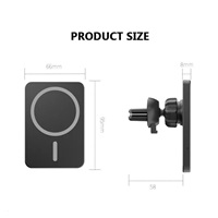 1stCOOL bezdrátová QI nabíječka 15W, magnetická, do auta, MagSafe kompatibilní, černá