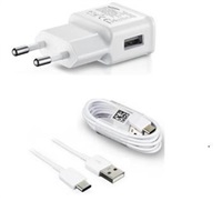 Sieťová nabíjačka Samsung EP-TA20EBE + EP-DG950CBE, USB-C, biela - bulk