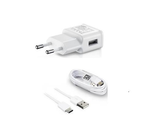 Sieťová nabíjačka Samsung EP-TA20EBE + EP-DG950CBE, USB-C, biela - bulk