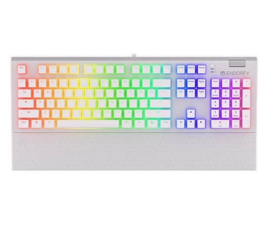 ENDORFY Klávesnice Omnis Pudding Onyx White Brown, Mechanická, USB, ARGB, bílá