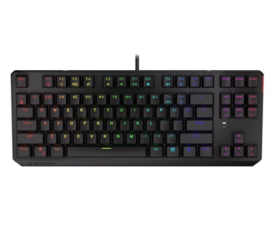 ENDORFY Klávesnice Thock TKL Blue, Mechanická, USB, černá