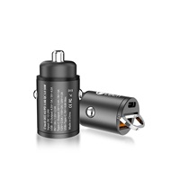 C-TECH nabíječka USB do auta UCC-02, 1x Type C + 1 x Type A, 30W