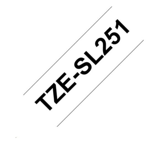 BROTHER TZESL251 - kazeta TZ šířky 24mm, lamino TZE-SL251, bílá/černé písmo