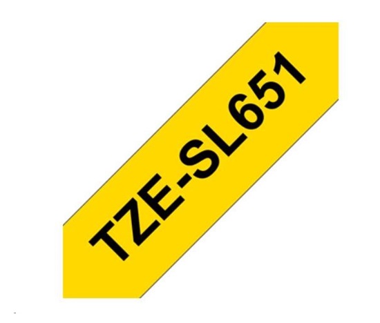 BROTHER TZESL651 - kazeta TZ šířky 24mm, lamino TZE-SL651, žlutá/černé písmo