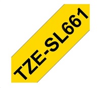 BROTHER TZESL661 - kazeta TZ šířky 36mm, lamino TZE-SL661, žlutá/černé písmo
