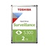 TOSHIBA HDD S300 Surveillance (SMR) 2TB, SATA III, 5400 rpm, 128MB cache, 3,5", BULK