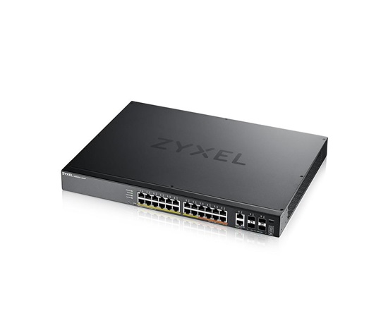 Zyxel XGS2220-30HP, L3 Access Switch, 400W PoE, 16xPoE+/10xPoE++, 24x1G RJ45 2x10mG RJ45, 4x10G SFP+ Uplink, incl. 1 yr