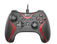 C-TECH gamepad Theon pro PC/PS3, 2 programovatelná makro tlačítka, 2x analog, X-input, vibrační, 1,8m kab