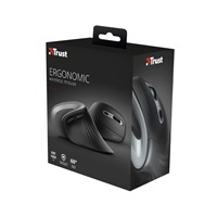 TRUST Verro Bezdrôtová ergonomická myš, čierna