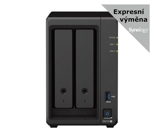 Synology DS723+ DiskStation (2C/RyzenR1600/2,6-3,1GHz/2GBRAM/2xSATA/2xM.2/1xUSB3.2/2xGbE/1xPCIe)