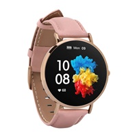 Garett Smartwatch Verona zlatá, růžový řemínek