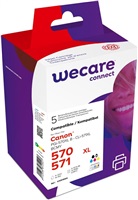 WECARE ARMOR kazeta pre CANON Pixma MG5751Sada (PGI-570XL+CLI-571XL CMYK) Black+C+M+Y+K, 1x25ml, 4x13ml